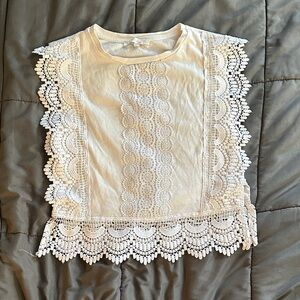 Chic White Lace Women's Blouse
